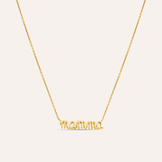 Collana Stroili Silver Collection Argento Dorato Scritta "Mamma"