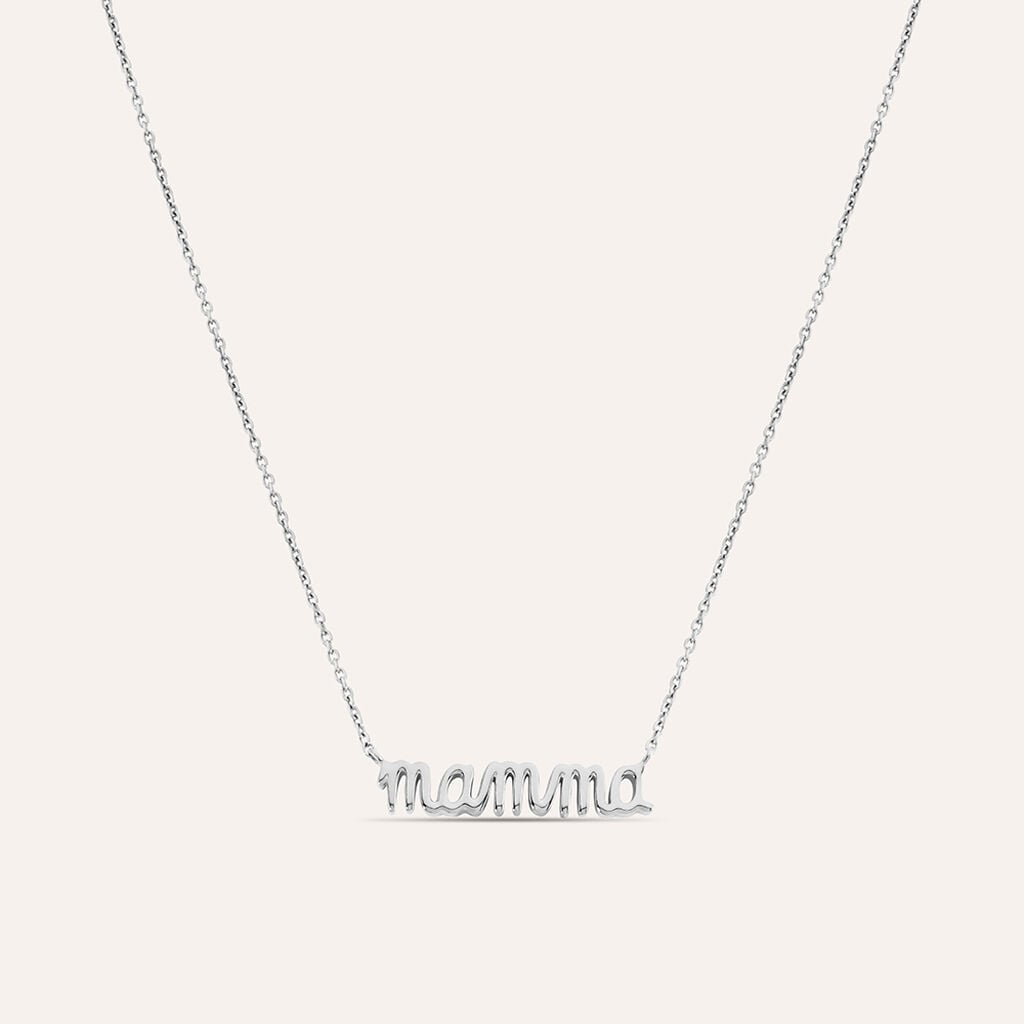 Collana Stroili Silver Collection Argento Scritta "Mamma"