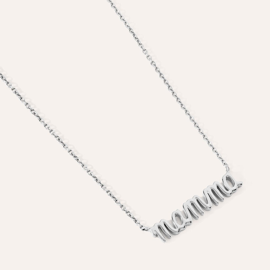 Collana Stroili Silver Collection Argento Scritta "Mamma"