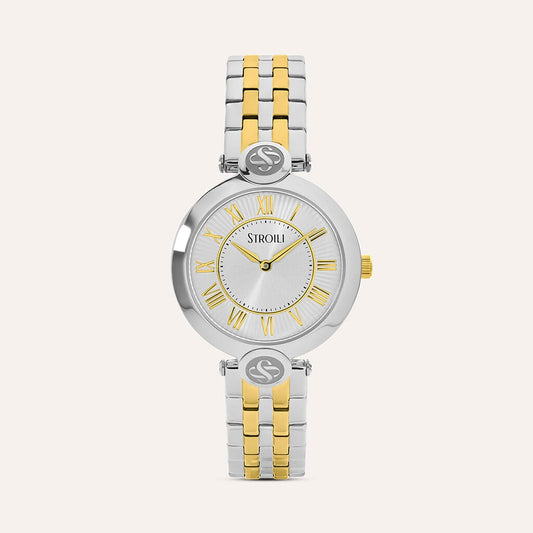 Orologio Stroili Gabrielle 32 Mm Acciaio Braccialato Bicolore Quadrante Silver