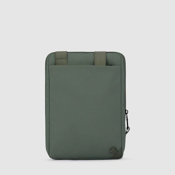 Borselli Piquadro Borsello Porta Ipad In Tessuto E Inserto Pelle Verde