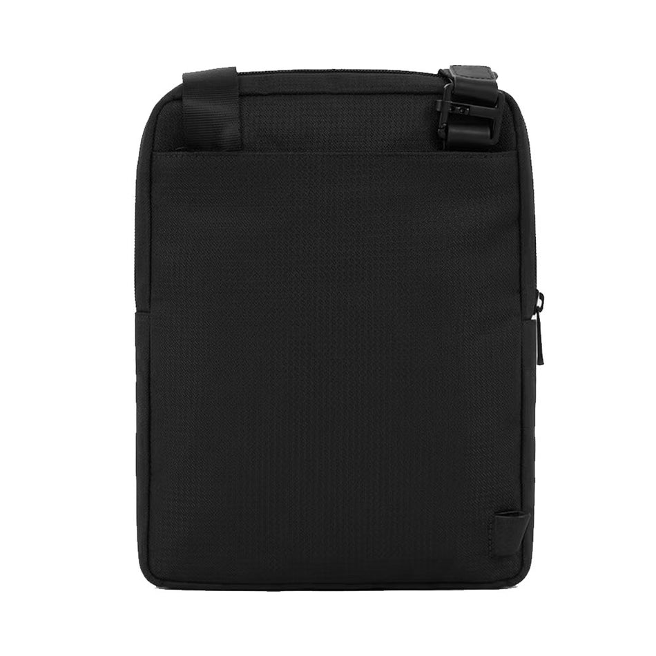 Borselli Piquadro Borsello Porta Ipad In Tessuto Nero Inserti Pelle Nera