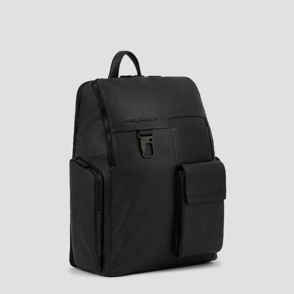 Zaini Piquadro Zaino Porta Pc Ipad In Pelle Nera