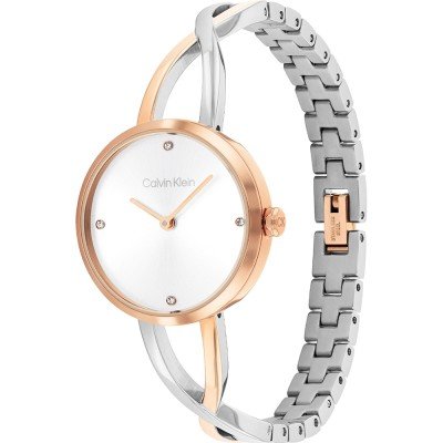 Orologio Calvin Klein Sculpted Embrace Lady 28 mm Bicolore Acciaio Pvd Oro Rosa