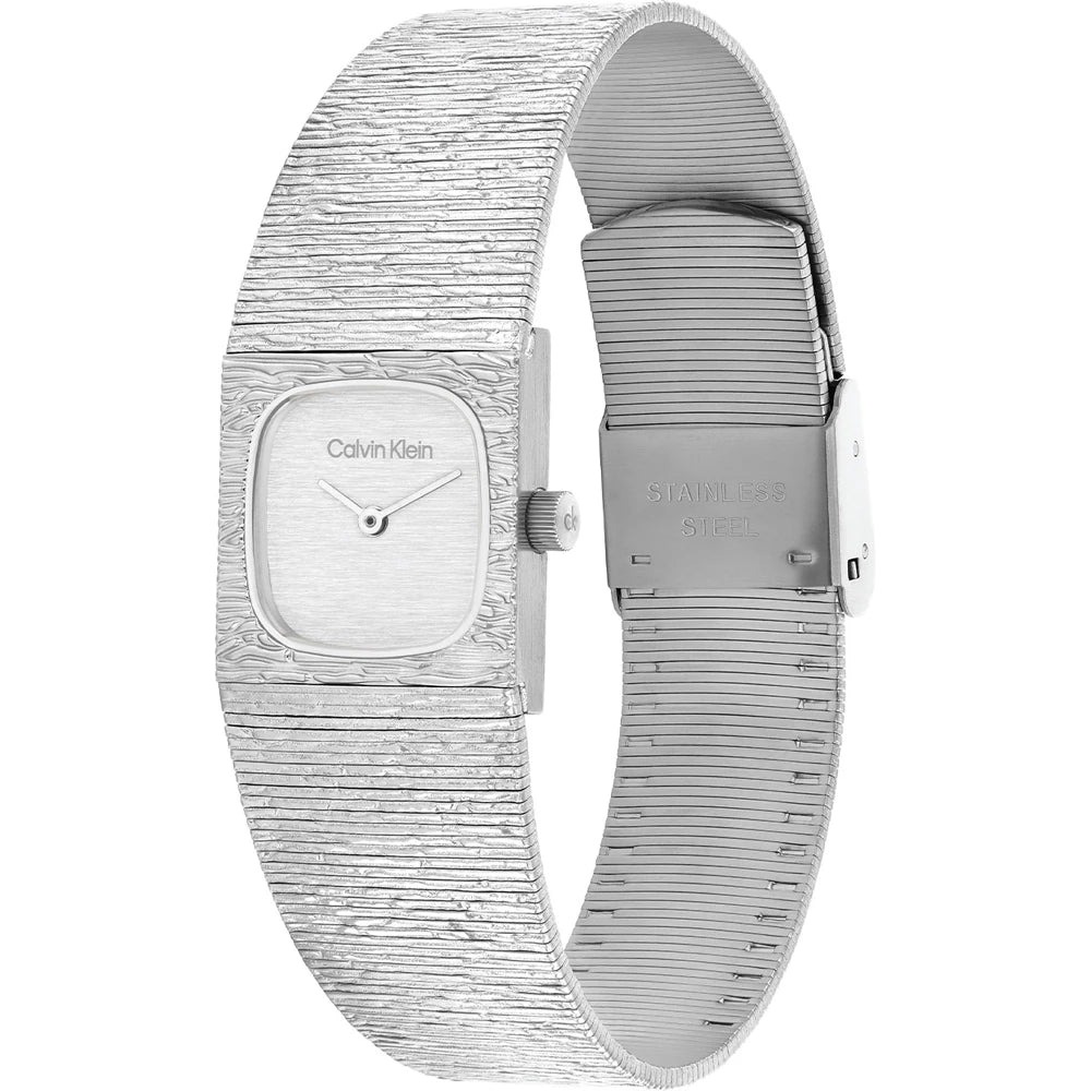Orologio Calvin Klein Sophisticated Square Lady 20 Mm Acciaio Braccialato Mesh Silver