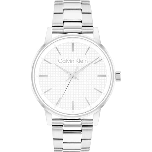 Orologio Uomo Calvin Klein Linked Gent 41 Mm Acciaio Braccialato Satinato/Lucido Bianco