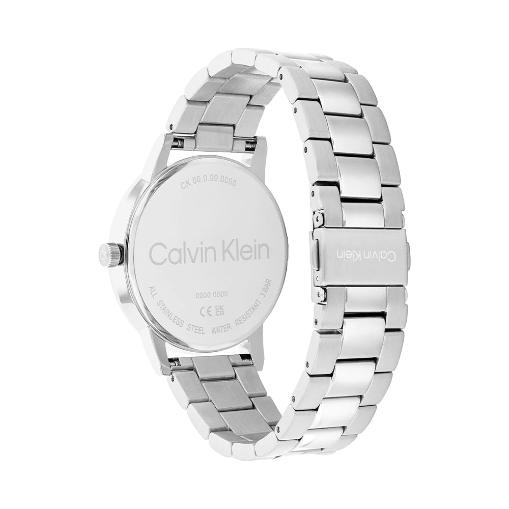 Orologio Uomo Calvin Klein Linked Gent 41 Mm Acciaio Braccialato Satinato/Lucido Bianco