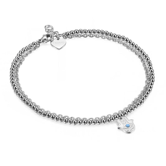 Cavigliere Sagapò Haiti Charm Mano Di Fatima e Pietra Turchese