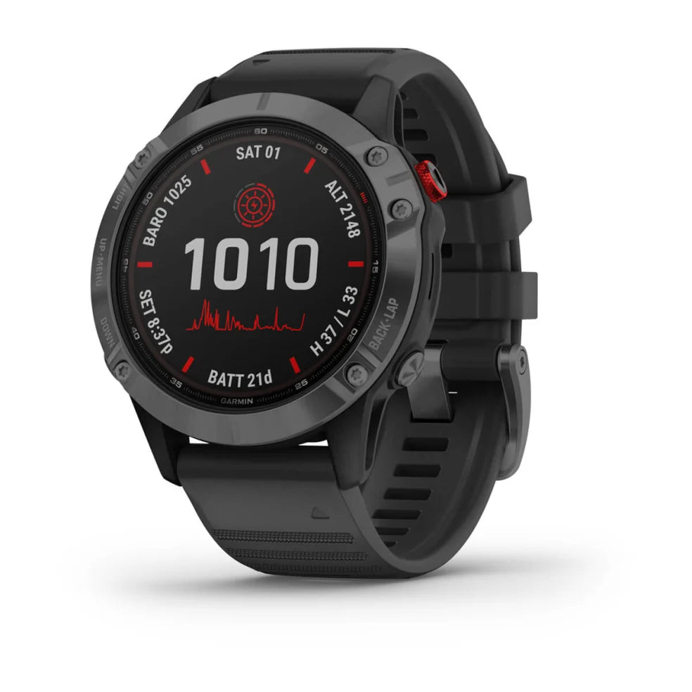 Orologio Garmin Fenix 6 Pro Solar Edition 47 mm Slate Gray Cinturino Black