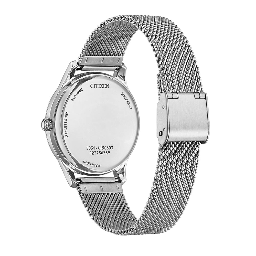 Orologio Citizen Of Action Lady Eco-Drive 34 mm Braccialato Bianco