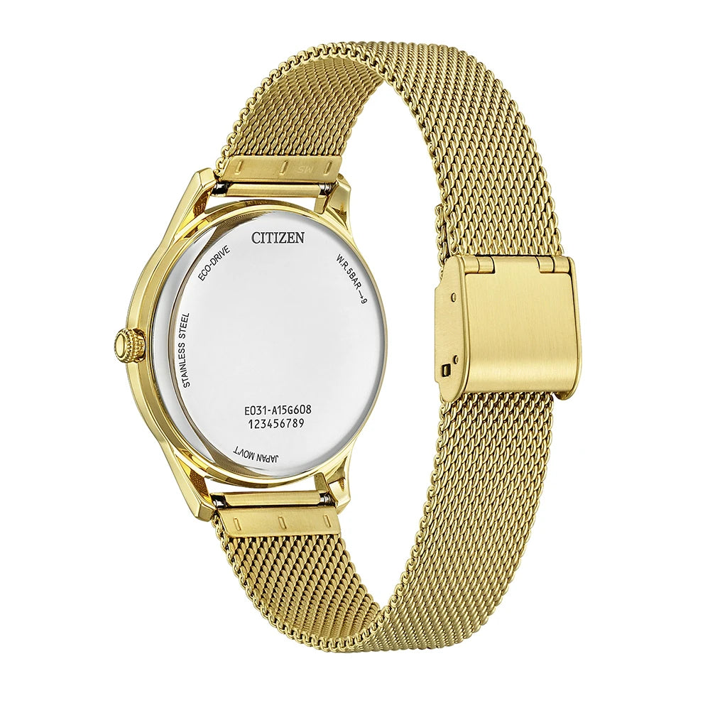 Orologio Citizen Of Action Lady Eco-Drive 34 mm Pvd Oro Braccialato