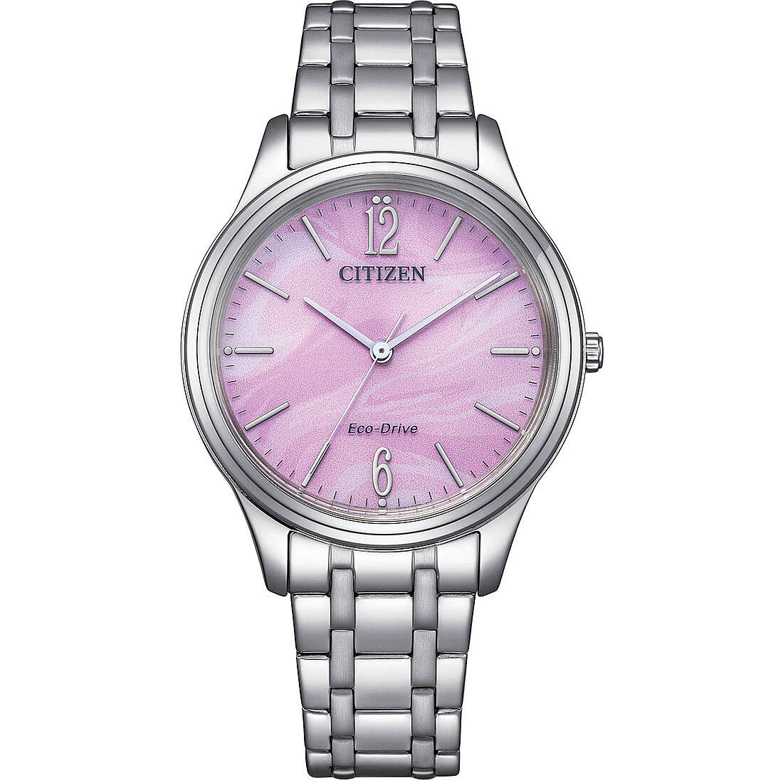 Orologio Citizen Lady Elegance Eco-Drive 34 mm Acciaio Braccialato Madreperla Rosa