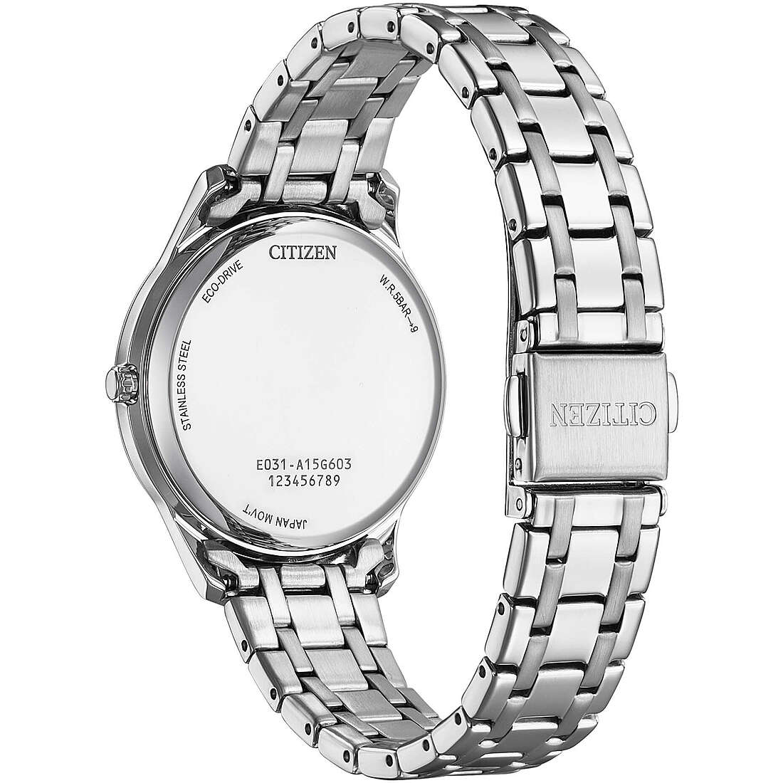 Orologio Citizen Lady Elegance Eco-Drive 34 mm Acciaio Braccialato Madreperla Rosa