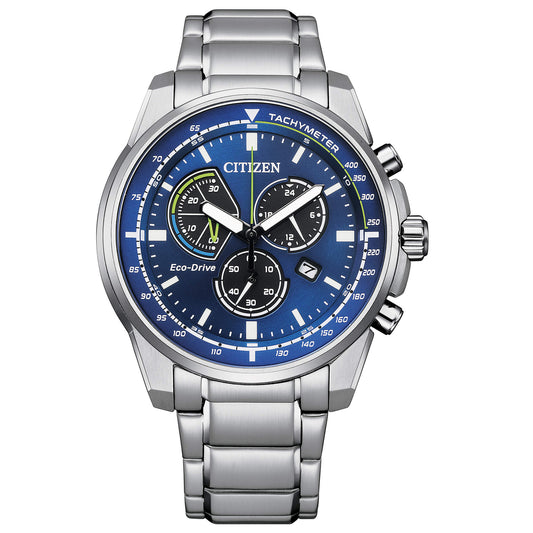 Orologio Citizen Active Eco-Drive Chrono 44 mm Blu/Verde Fluo