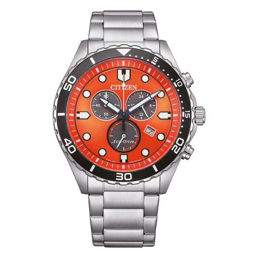 Orologio Citizen Of Sport Crono Eco-Drive 43 mm Arancione