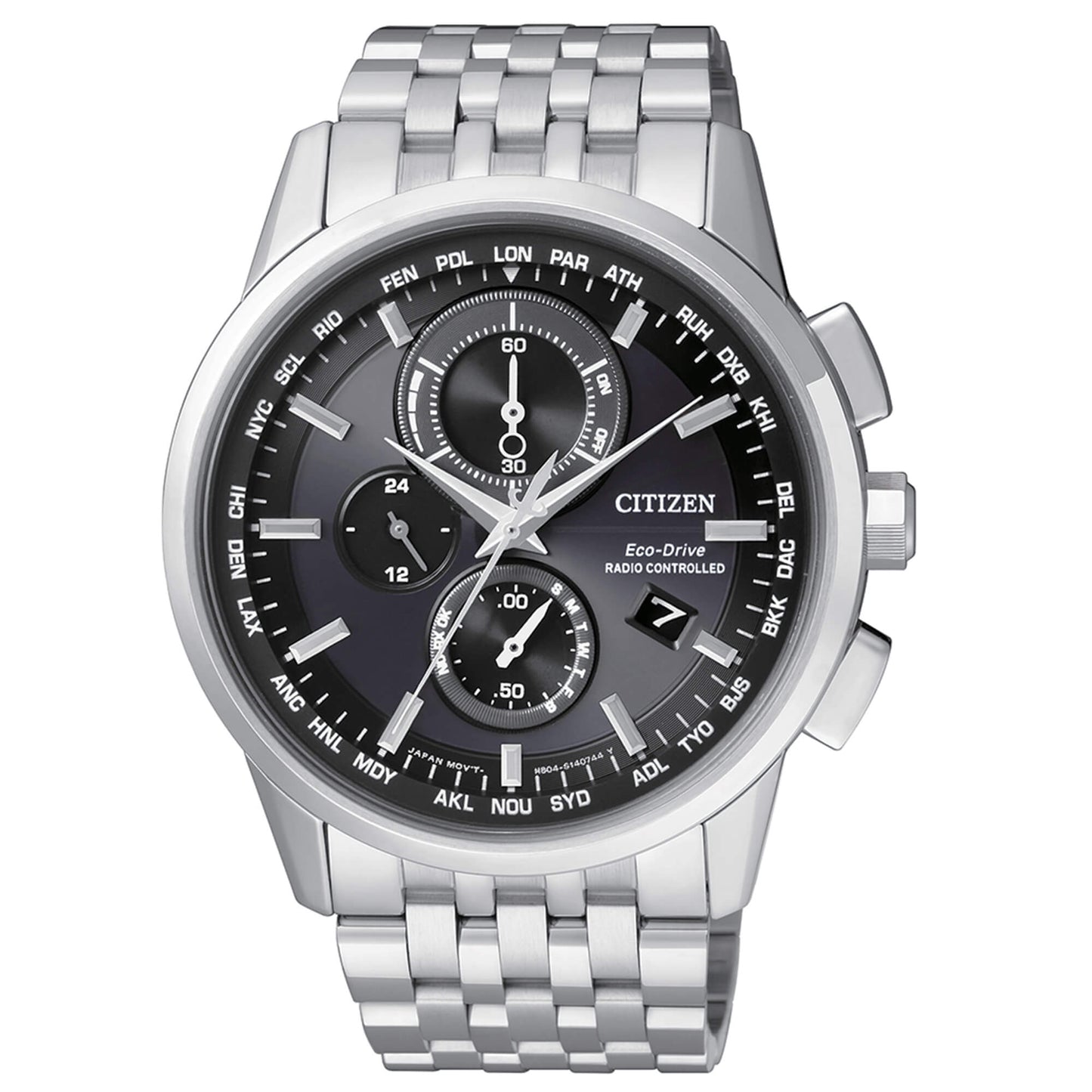 Orologio Citizen Radiocontrollato H804 Eco-Drive Chrono Grigio/Nero