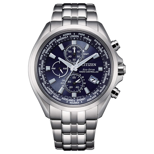 Orologio Citizen Radiocontrollato H804 Sport Eco-Drive Chrono 44 mm Blu