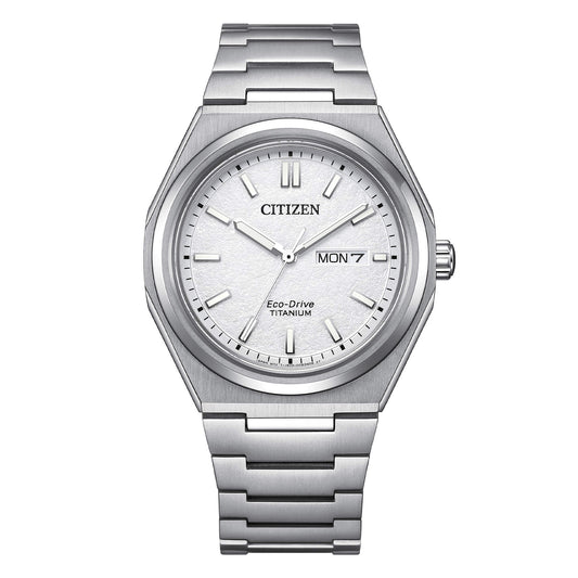 Orologio Citizen Super Titanium 0130 Eco-Drive 40 mm Titanio Bianco