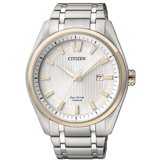 Orologio Citizen Super Titanium 1240 Eco-Drive Silver Pvd Oro