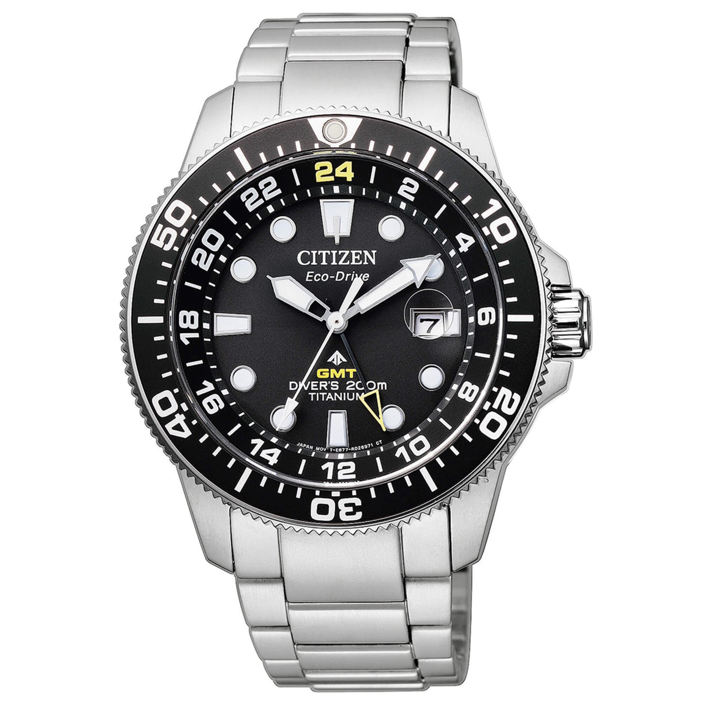 Orologio Citizen Promaster Diver's Gmt Supertitanio Eco-Drive 43,5 mm Nero