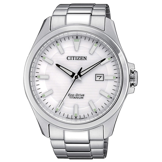 Orologio Citizen Super Titanio 7470 43 mm Bianco Indici Silver