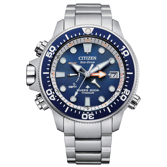 Orologio Citizen Promaster Aqualand Eco-Drive Super Titanio 46 mm Blu