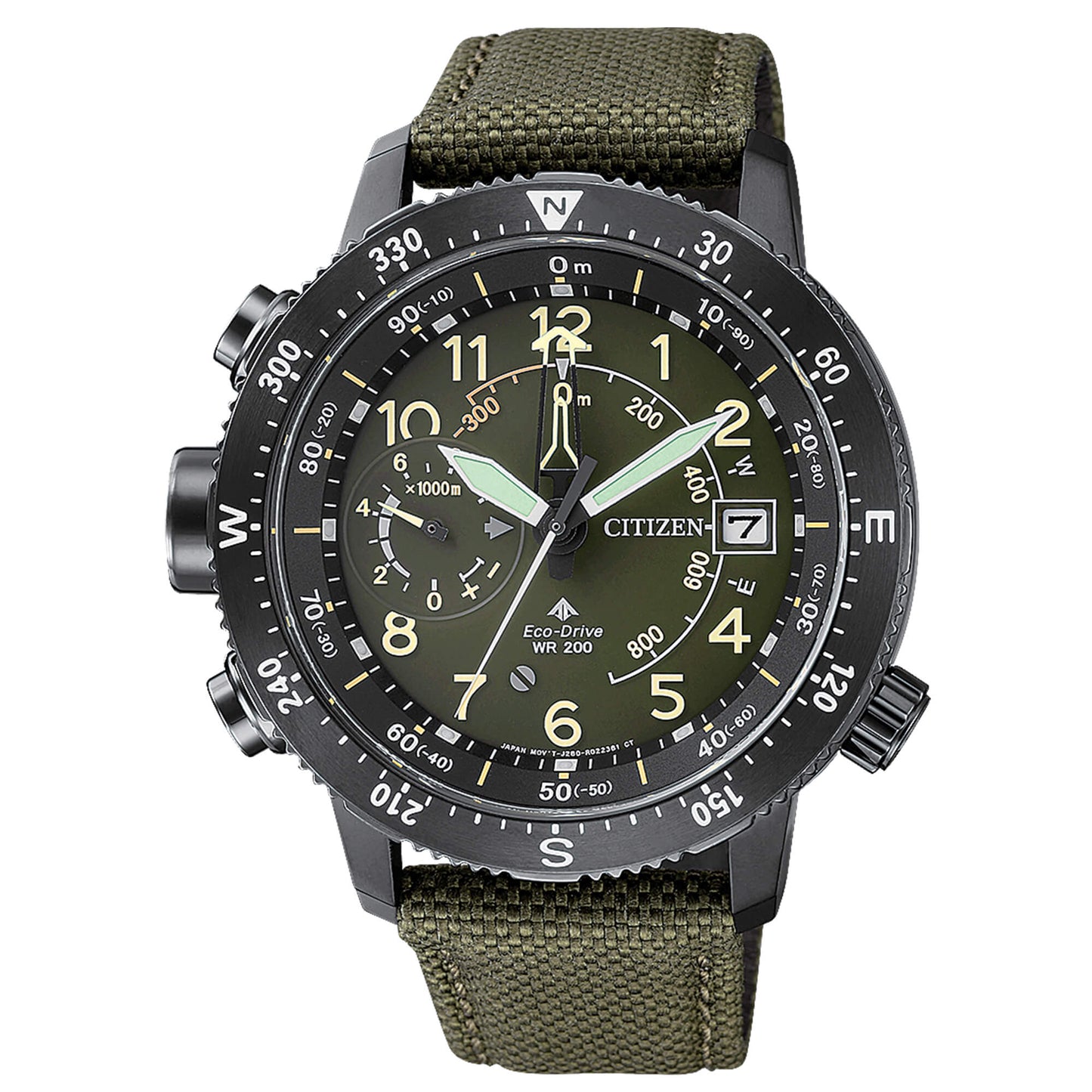 Orologio Citizen Promaster Altimetro 47 mm Verde Militare