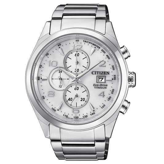 Orologio Citizen Super Titanium Eco-Drive Chrono 42 mm Titanio Bianco