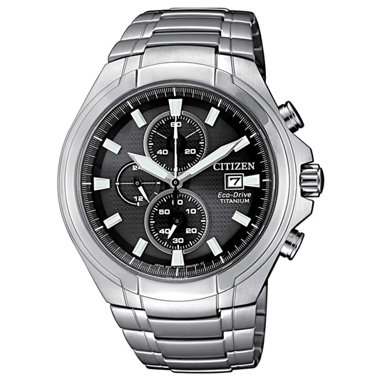 Orologio Citizen Super Titanium Eco-Drive Chrono 42,5 mm Titanio Nero