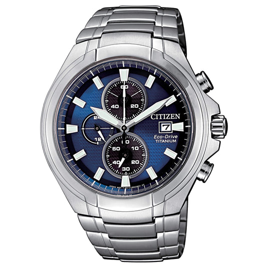Orologio Citizen Super Titanium 0700 Eco-Drive Chrono 42,5 mm Blu