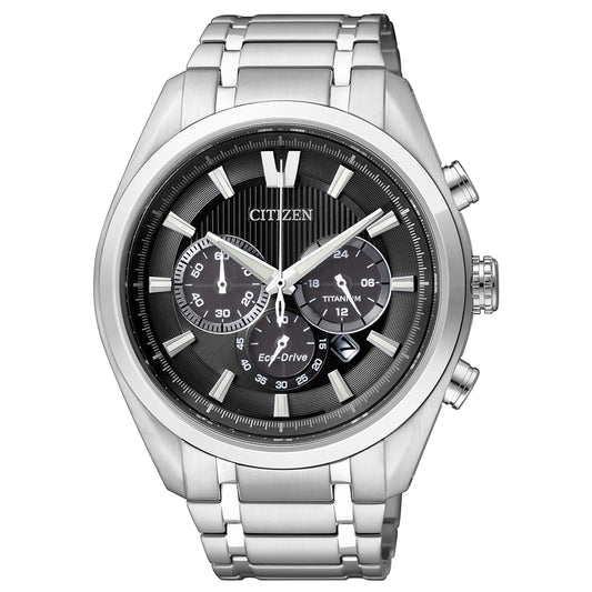 Orologio Citizen Super Titanium Crono Super Titanio 4010 Eco-Drive Chrono 43 mm Titanio Nero