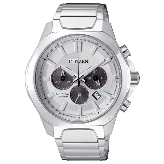 Orologio Citizen Super Titanium Eco-Drive Chrono Acciaio Silver