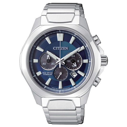 Orologio Citizen Super Titanium Eco-Drive Chrono Acciaio Blu