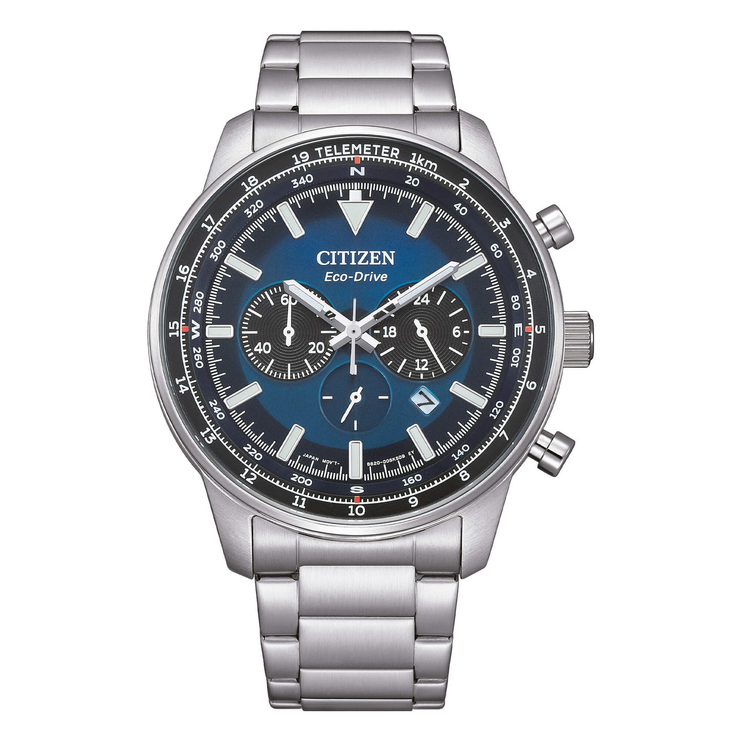 Orologio Citizen Of Aviator Crono Eco-Drive 44 mm Blu