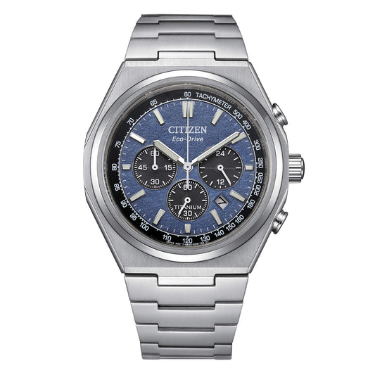Orologio Citizen Super Titanium Crono 4610 Eco-Drive 42 mm Titanio Blu