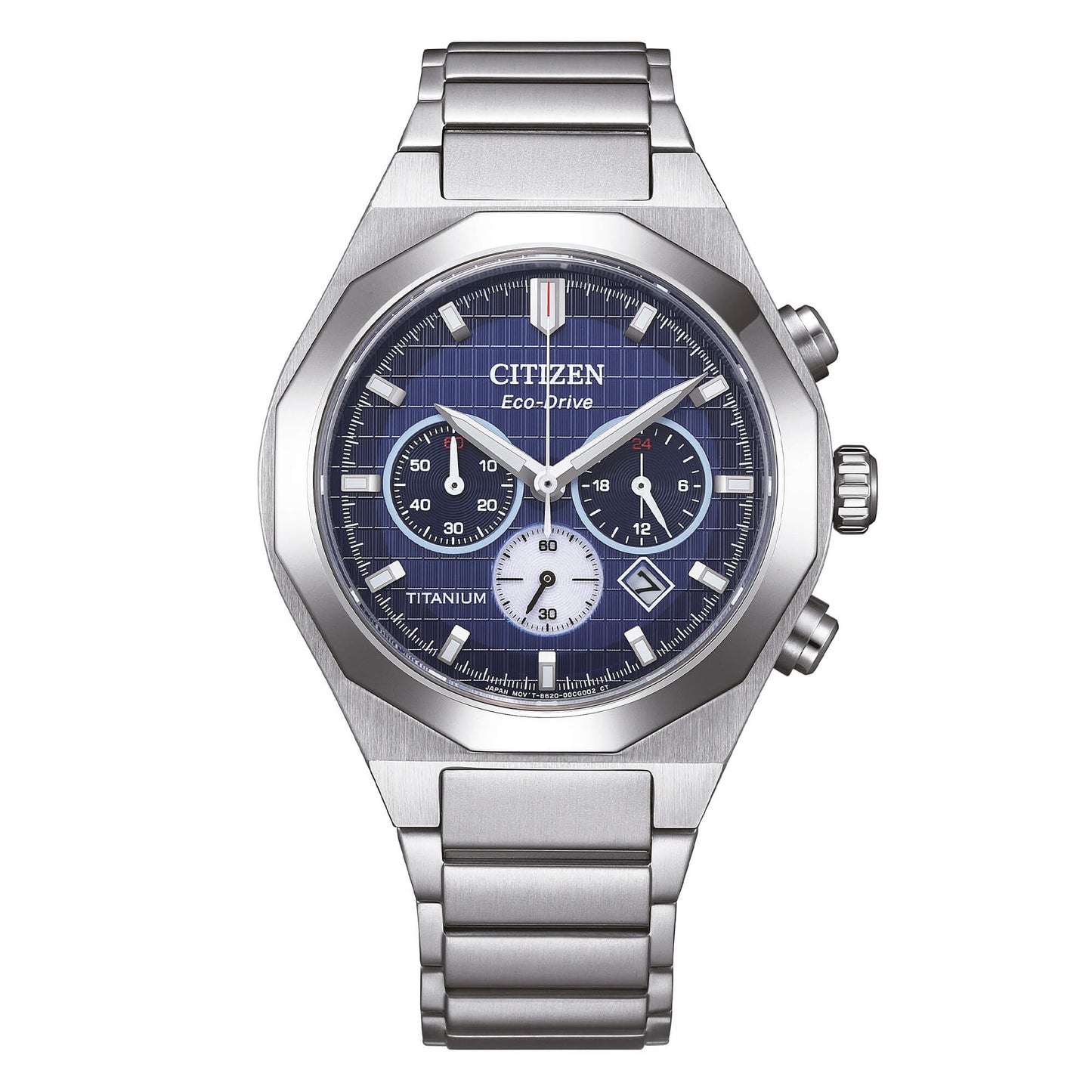 Orologio Citizen Zenshin Senkei Crono Super Titanio Eco Drive 41 mm Blu