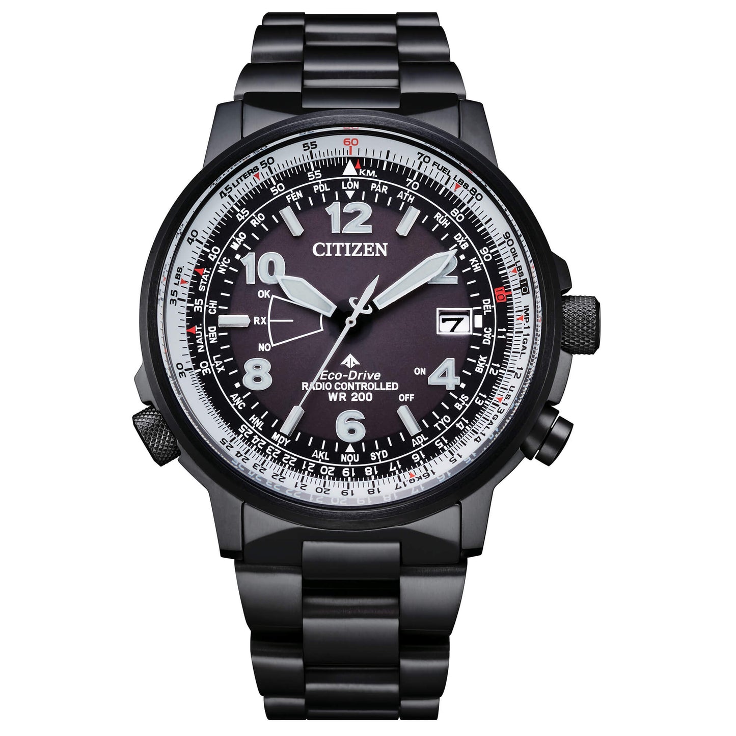 Orologio Citizen Radiocontrollato Pilot Eco-Drive 43mm Nero