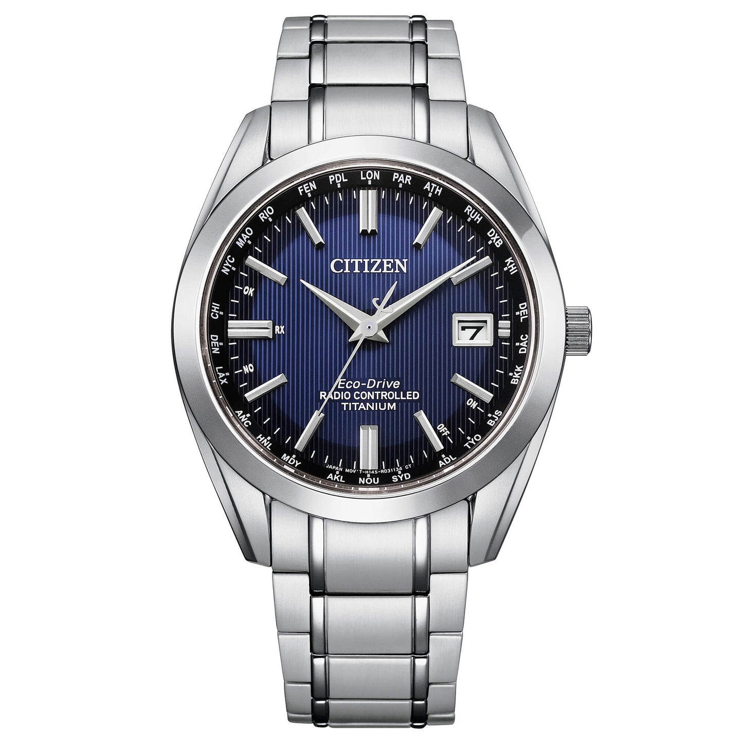 Orologio Citizen Radiocontrollato H145 Elegance Super Titanio Eco-Drive 40 mm Blu