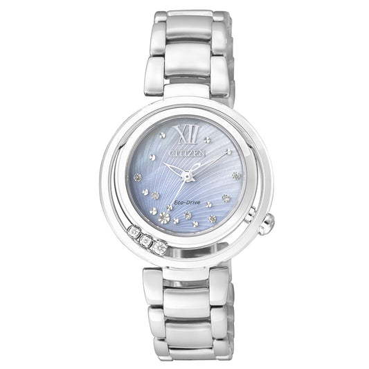 Orologio Citizen Lady Eco-Drive Madreperla Celeste con Diamanti