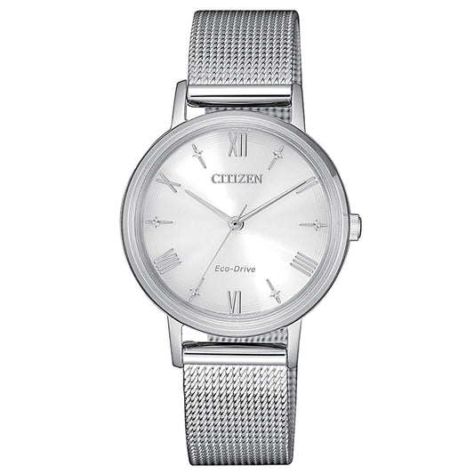 Orologio Citizen Of Collection Lady Eco-Drive Bianco Maglia Milanese