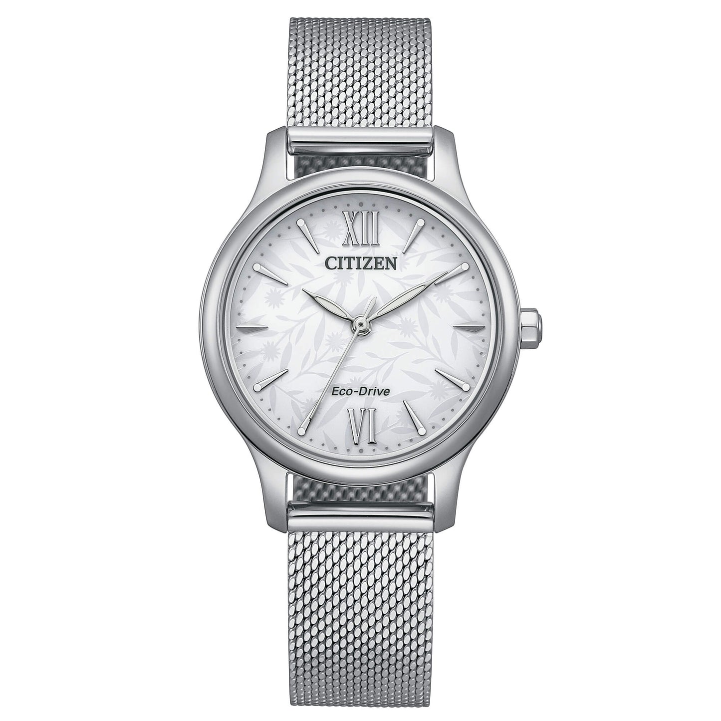 Orologio Citizen Lady Eco-Drive 30 mm Bianco Maglia Milanese