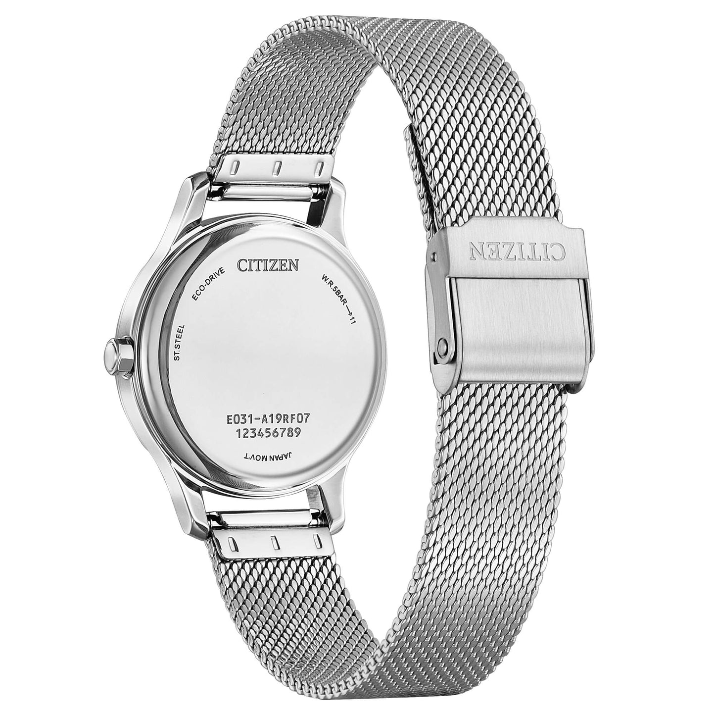 Orologio Citizen Lady Eco-Drive 30 mm Blu Maglia Milanese