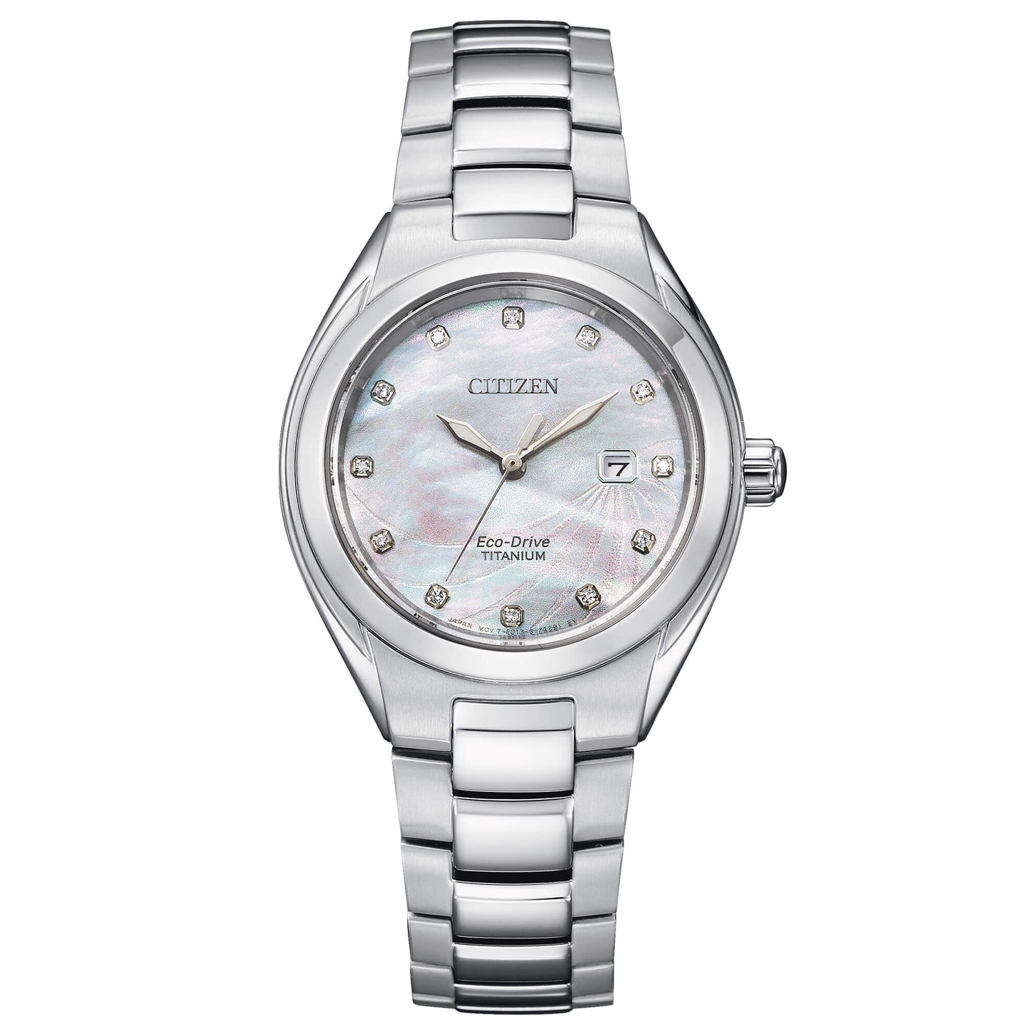 Orologio Citizen Lady Super Titanio Eco-Drive 31 mm Madreperla Rosa 12 Diamanti