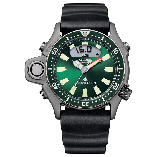 Orologio Citizen Promaster Aqualand I Limited Edition Diver's 200 Mt Anadigit 44 mm Verde