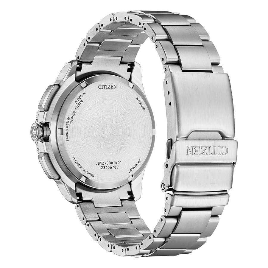Orologio Citizen Promaster Wave Tracker Eco-Drive Anadigit 42 Mm Acciaio Braccialato Nero