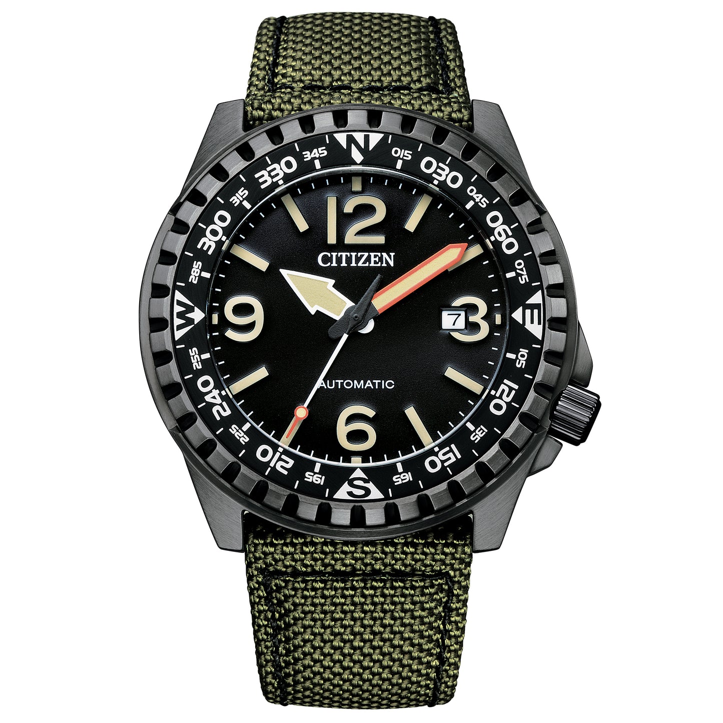 Orologio Citizen Meccanico Military Automatico 46 mm Nero