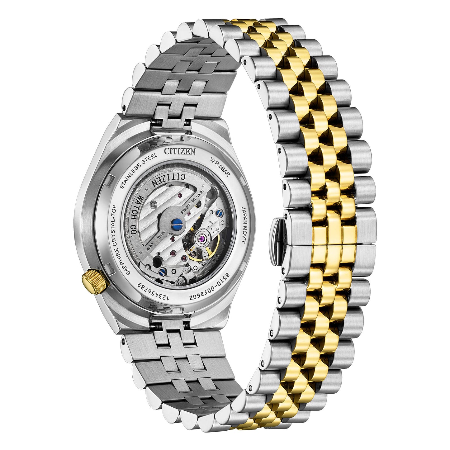 Orologio Citizen Tsuyosa 60 Automatico 40 mm Acciaio Pvd Oro Braccialato Verde