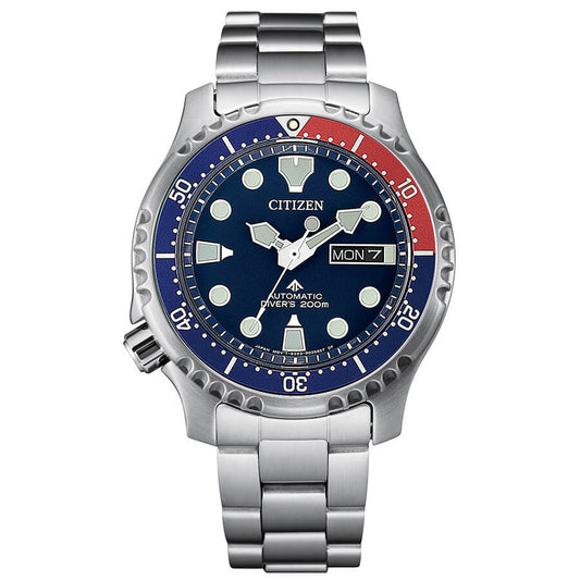 Orologio Citizen Promaster Diver's Meccanico 42 Mm Acciaio Braccialato Blu