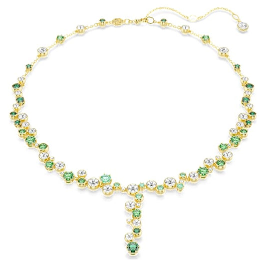 Collana Swarovski Constella Taglio misto, Verde, Placcato color oro