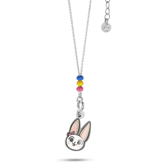 Collana Comete Me Contro Te Argento Pendente Smaltato Cane Kira con Sferette Smaltate